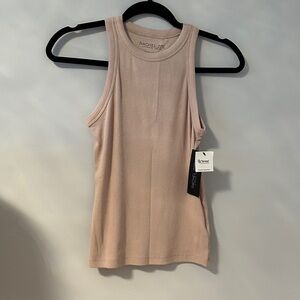 Rachel Zoe tan ribbed stretch tank size XS brand new